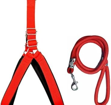 NYLON NON PADDED DOG HARNESS SET 1.25 INCH ( LARGE)