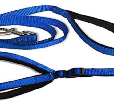 NYLON PADDED ADJUSTABLE DOG HARNESS LEASH SET  0.5 INCH (XS)